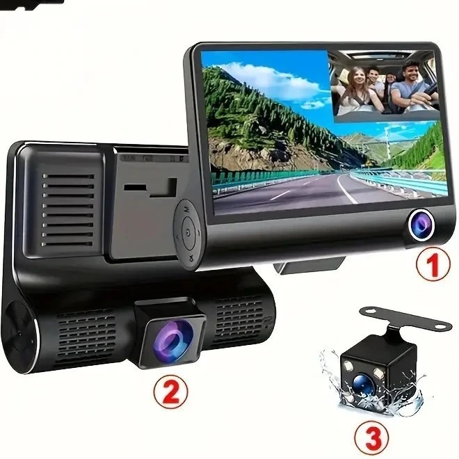 دوربین ثبت وقایع خودرو سه لنزه مدل AK-J503